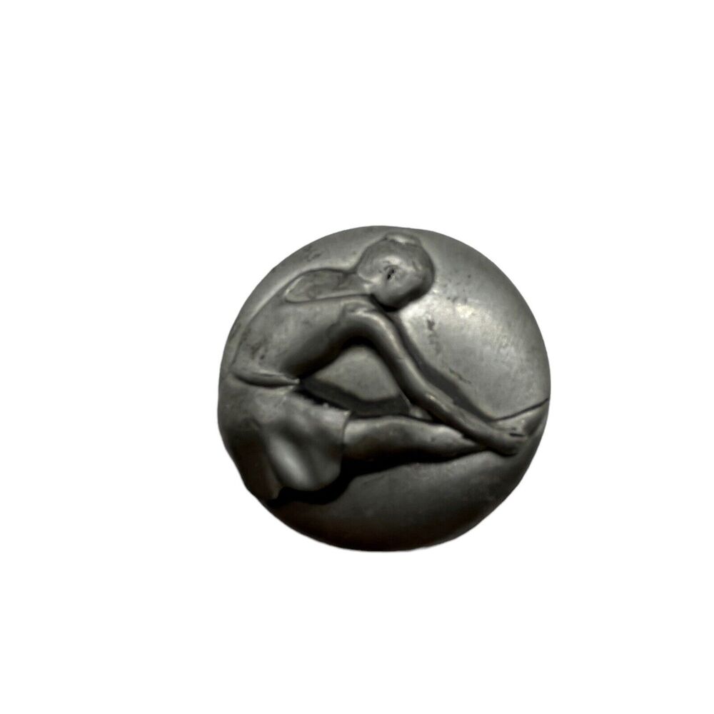 Ballerina Pewter Trinket Box & Earrings Seagull Pewter of Canada Etain Zinn 1995